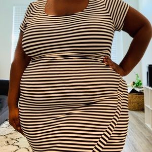 Striped Body Con Dress